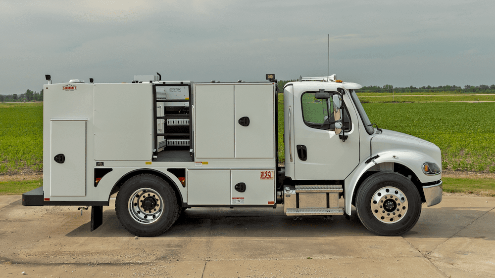 open lube truck body for equipment dealers